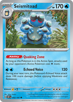 Pokemon Obsidian Flames Seismitoad - 52