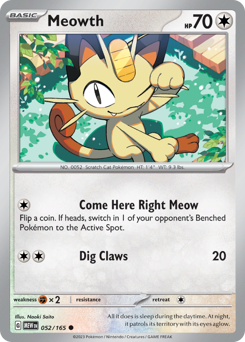 Pokemon 151 Meowth - 52