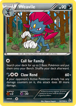 Pokemon Flashfire Weavile - 52