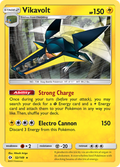 Pokemon Sun & Moon Vikavolt - 52