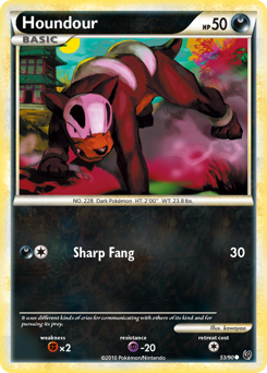 Pokemon HS—Undaunted Houndour - 53