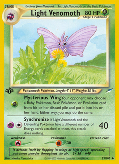 Pokemon Neo Destiny Light Venomoth - 53