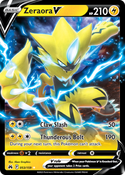 Pokemon Crown Zenith Zeraora V - 53