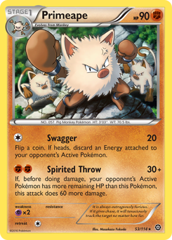 Pokemon Steam Siege Primeape - 53