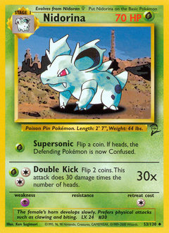 Pokemon Base Set 2 Nidorina - 53