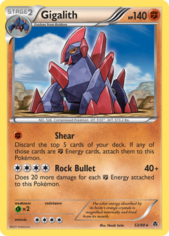 Pokemon Emerging Powers Gigalith - 53