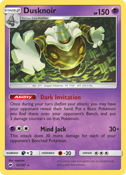 Pokemon Burning Shadows Dusknoir - 53