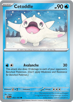Pokemon Paldea Evolved Cetoddle - 53