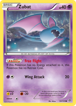 Pokemon Plasma Storm Zubat - 53