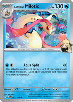 Pokemon Destined Rivals Cynthia's Milotic - 53