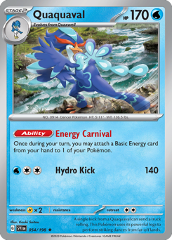 Pokemon Scarlet & Violet Quaquaval - 54