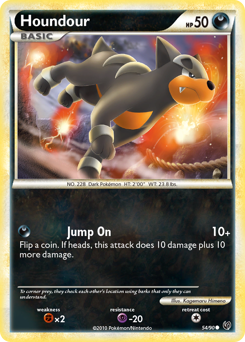 Pokemon HS—Undaunted Houndour - 54