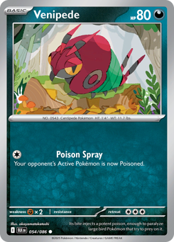 Pokemon Black Bolt Venipede - 54