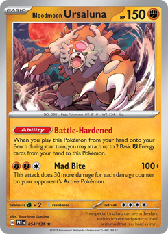 Pokemon Prismatic Evolutions Bloodmoon Ursaluna - 54