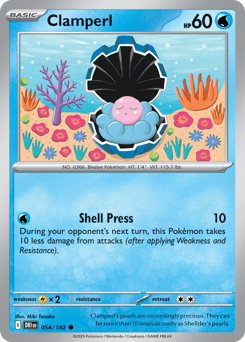 Pokemon Destined Rivals Clamperl - 54