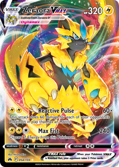 Pokemon Crown Zenith Zeraora VMAX - 54