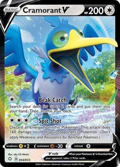 Pokemon Shining Fates Cramorant V - 54