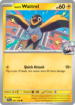 Pokemon Journey Together Iono's Wattrel - 54