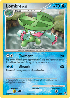 Pokemon Secret Wonders Lombre - 54