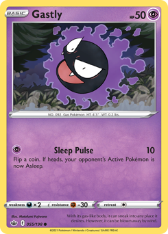 Pokemon Chilling Reign Gastly - 55