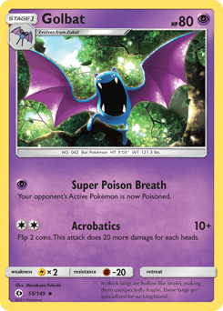 Pokemon Sun & Moon Golbat - 55
