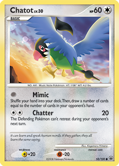 Pokemon Majestic Dawn Chatot - 55