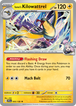 Pokemon Journey Together Iono's Kilowattrel - 55