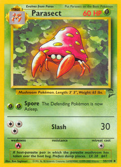 Pokemon Base Set 2 Parasect - 55