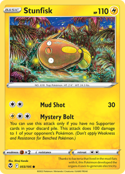 Pokemon Silver Tempest Stunfisk - 55