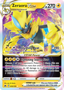 Pokemon Crown Zenith Zeraora VSTAR - 55