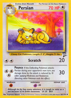 Pokemon Base Set 2 Persian - 56