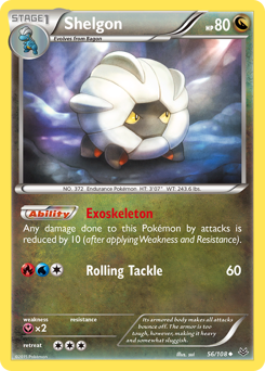 Pokemon Roaring Skies Shelgon - 56