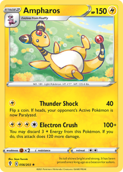 Pokemon Evolving Skies Ampharos - 56