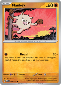 Pokemon 151 Mankey - 56