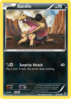 Pokemon Flashfire Sandile - 56