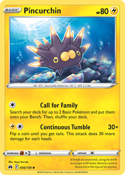 Pokemon Crown Zenith Pincurchin - 56