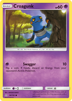 Pokemon Ultra Prism Croagunk - 56