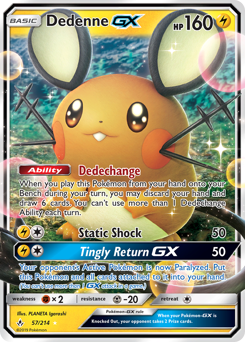 Pokemon Unbroken Bonds Dedenne-GX - 57