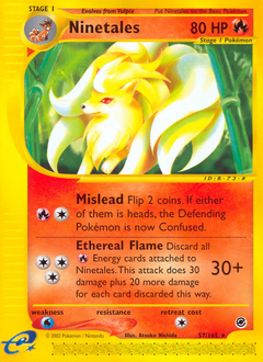 Pokemon Expedition Base Set Ninetales - 57