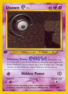 Pokemon Neo Destiny Unown [C] - 57