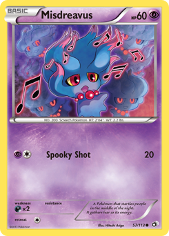 Pokemon Legendary Treasures Misdreavus - 57