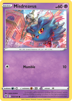 Pokemon Astral Radiance Misdreavus - 58