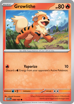 Pokemon 151 Growlithe - 58