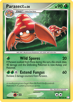 Pokemon Mysterious Treasures Parasect - 58