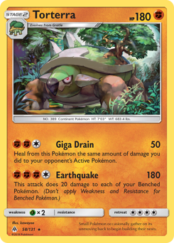 Pokemon Forbidden Light Torterra - 58