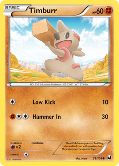 Pokemon Dark Explorers Timburr - 58