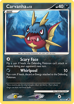Pokemon Rising Rivals Carvanha - 58
