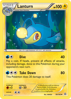 Pokemon Primal Clash Lanturn - 58