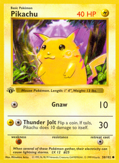 Pokemon Base Pikachu - 58