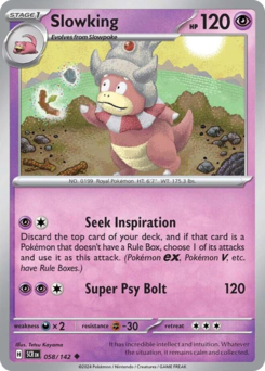 Pokemon Stellar Crown Slowking - 58